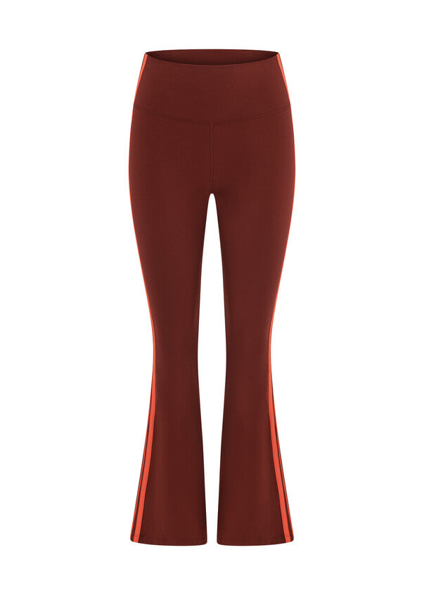 Effortless Contrast Lotus Flared Full Length Leggings