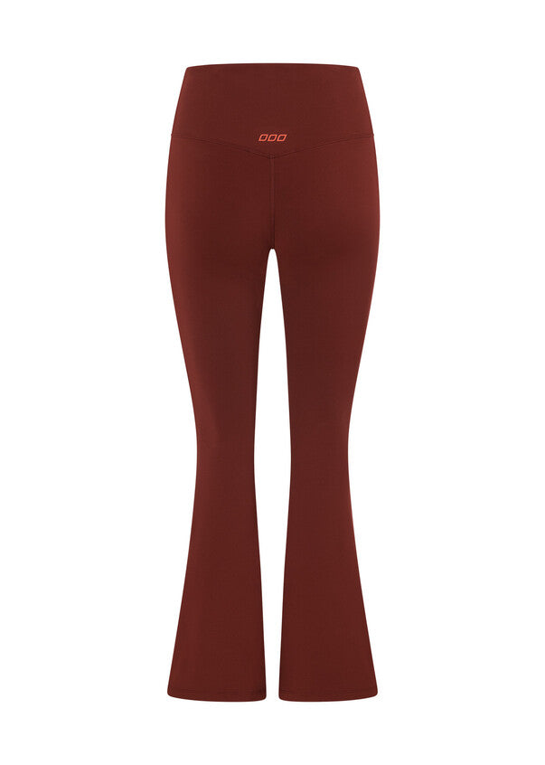 Effortless Contrast Lotus Flared Full Length Leggings