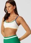 Retro Rib Swim Sports Bra