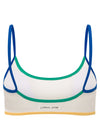 Retro Rib Swim Sports Bra